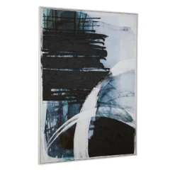 Astratto Wall Art Oil Painting - Blue & Black - 103x143cm -Curver Shop 14821009 1295058683370732