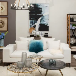 Astratto Wall Art Oil Painting - Blue & Black - 103x143cm -Curver Shop 14821009 5315058683398380