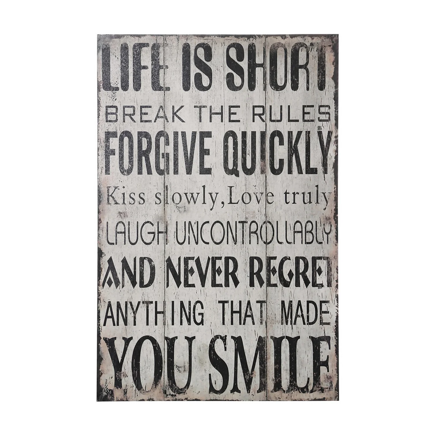 Life Is Short Wall Plaque - 25x38cm 1 Life Is Short Wall Plaque - 25x38cm