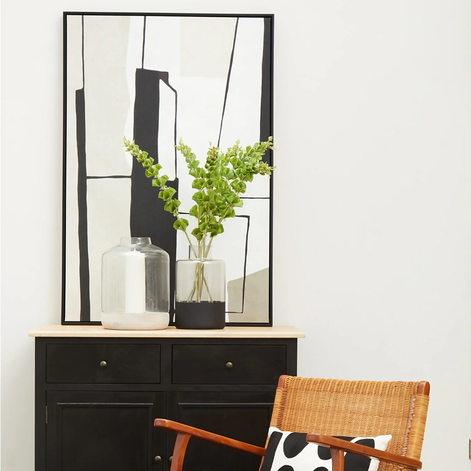 Astratto Abstract Wall Art - Monochrome - 83x123cm 2 Astratto Abstract Wall Art - Monochrome - 83x123cm - Image 2